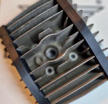 Preview: Zündapp Kühlrippen Dämpfungsgummi für den Minitherm Zylinderkopf passend 278-​02.129 TPU - HINTEN